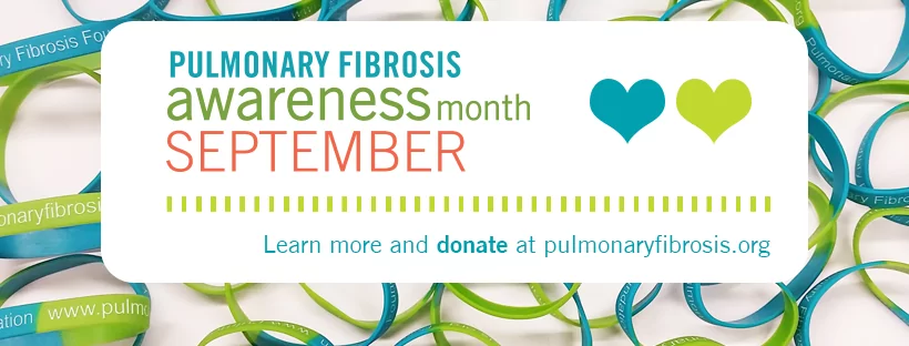 Poster for Pulmonary Fibrosis Awareness Month designed by the Pulmonary Fibrosis Foundation