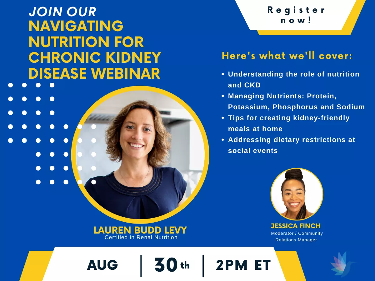 Navigating Nutrition for Chronic Kidney Disease (CKD): A Comprehensive Webinar